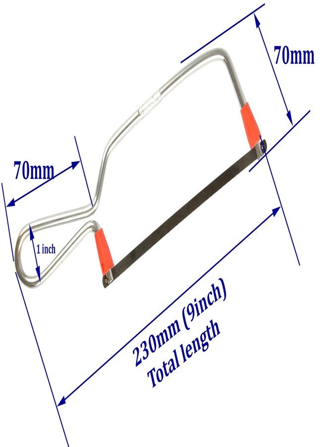 ES EKSAFAR ESEKSAFAR 2pc Junior Hacksaw Frame/Mini Hacksaw Frame with 10 Crown Spare Blades - Image 2